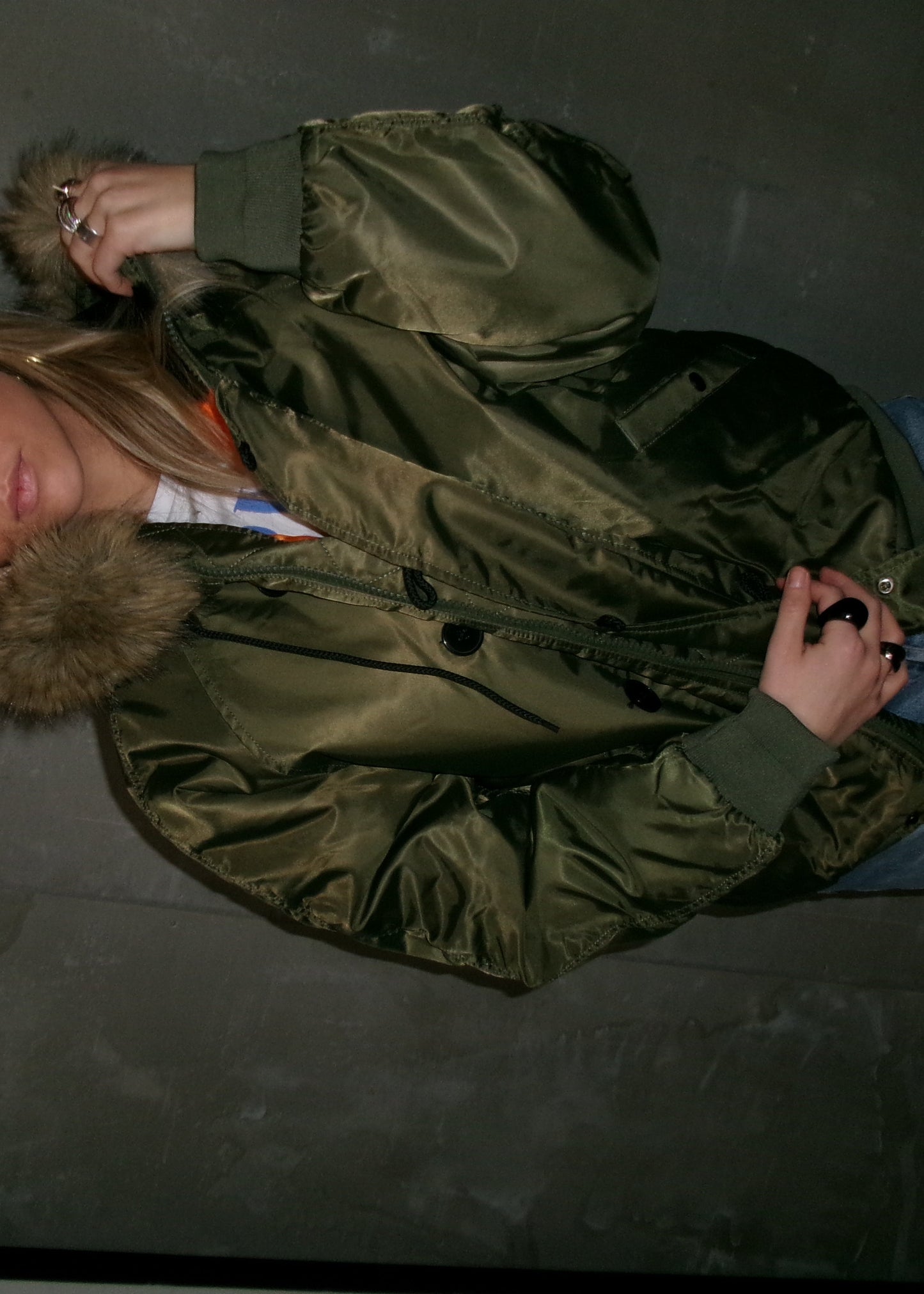 ÚLPA MEÐ LOÐI GRÆN