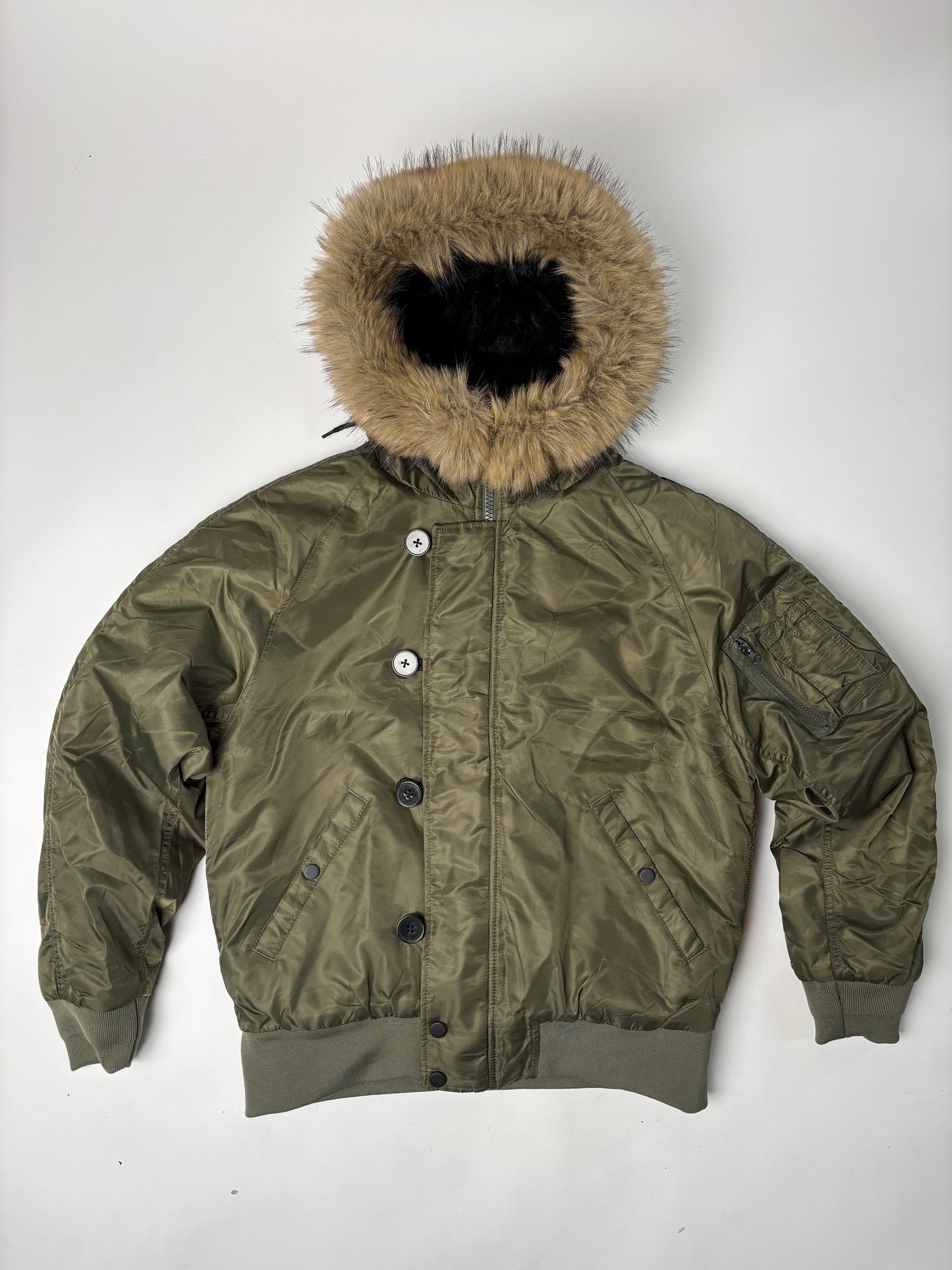 ÚLPA MEÐ LOÐI GRÆN