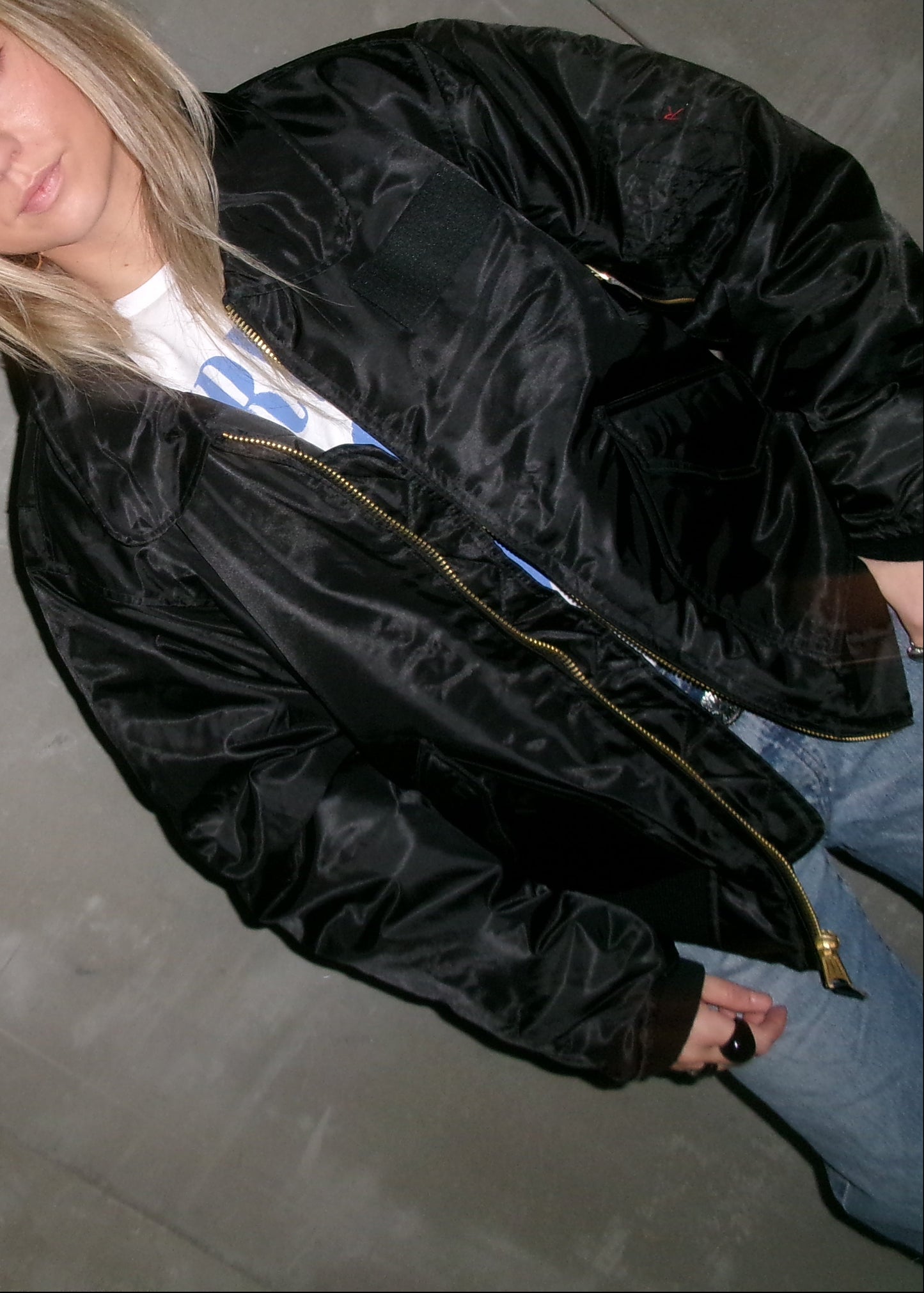 BOMBER MEÐ KRAGA SVARTUR