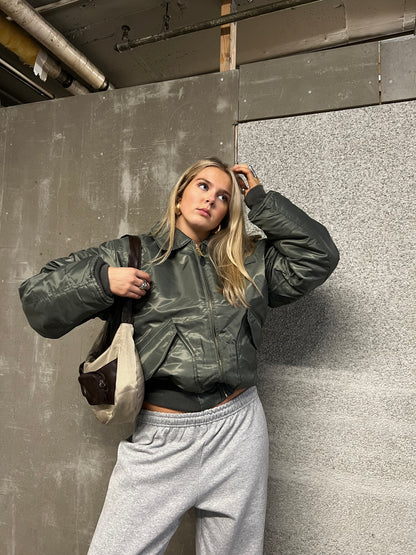 BOMBER MEÐ KRAGA GRÆNN