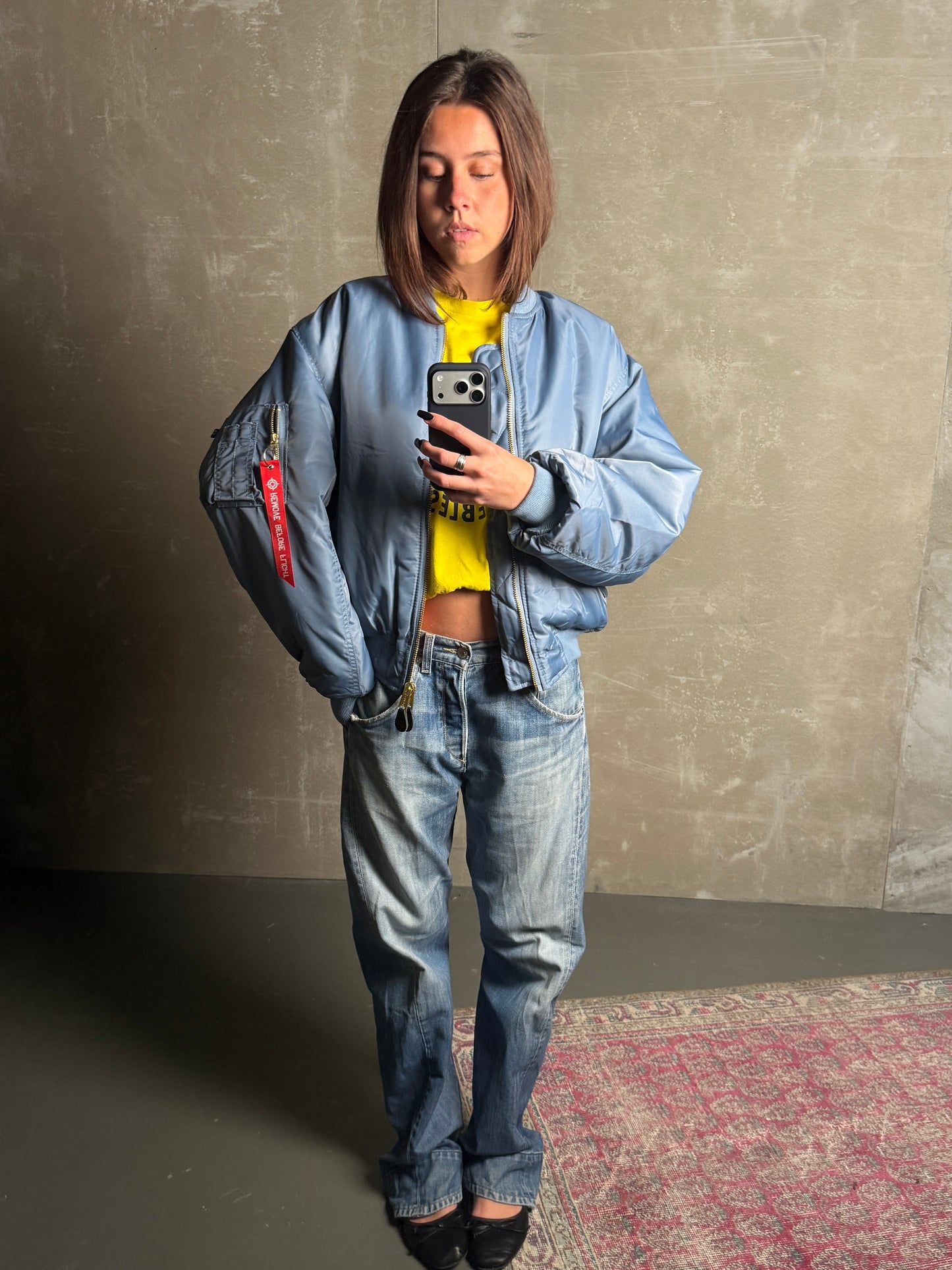 BOMBER OVERSIZED BLÁR