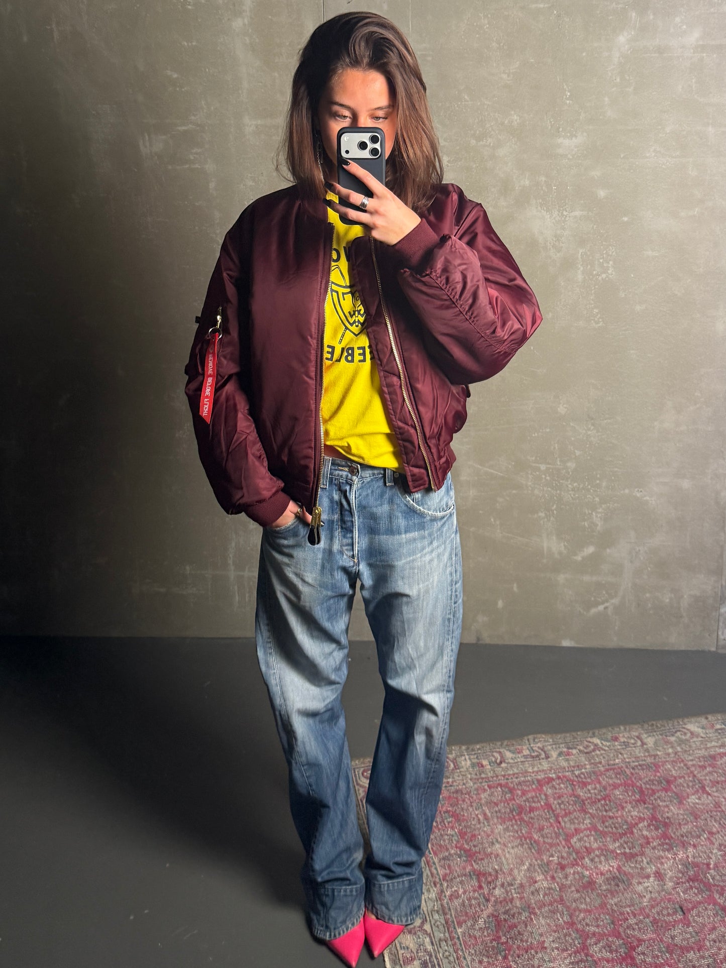 BOMBER OVERSIZED VÍNRAUÐUR