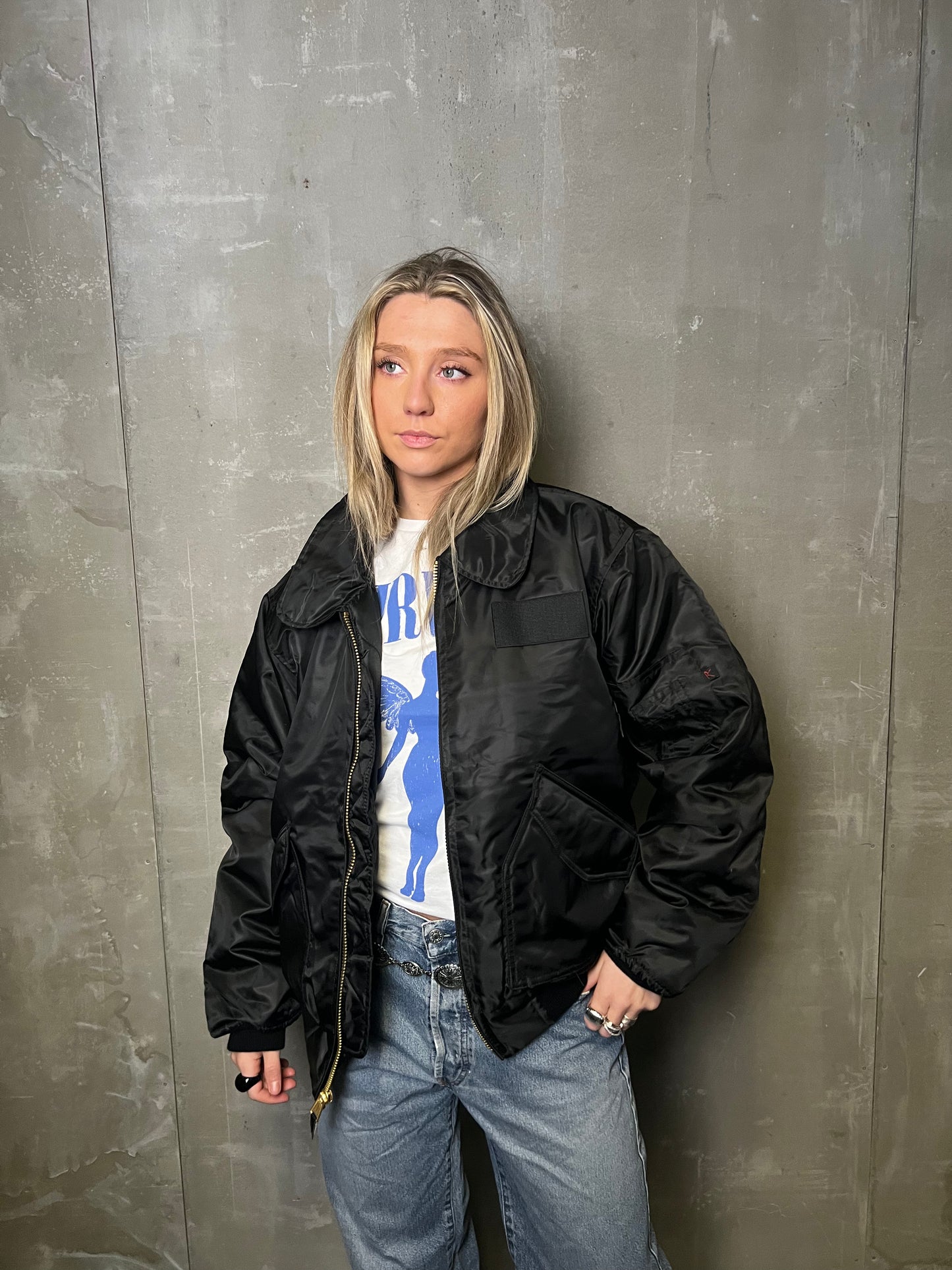 BOMBER MEÐ KRAGA SVARTUR