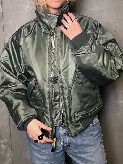 BOMBER MEÐ KRAGA GRÆNN