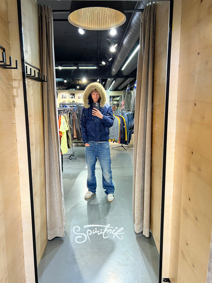 ÚLPA MEÐ LOÐI NAVY BLÁ