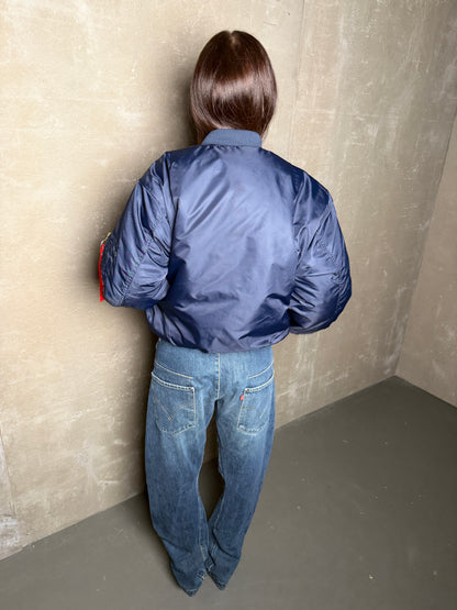 BOMBER OVERSIZED DÖKKBLÁR