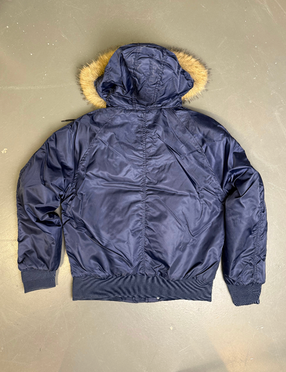 ÚLPA MEÐ LOÐI NAVY BLÁ