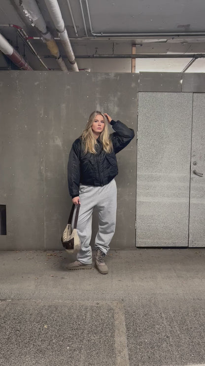 BOMBER MEÐ KRAGA SVARTUR